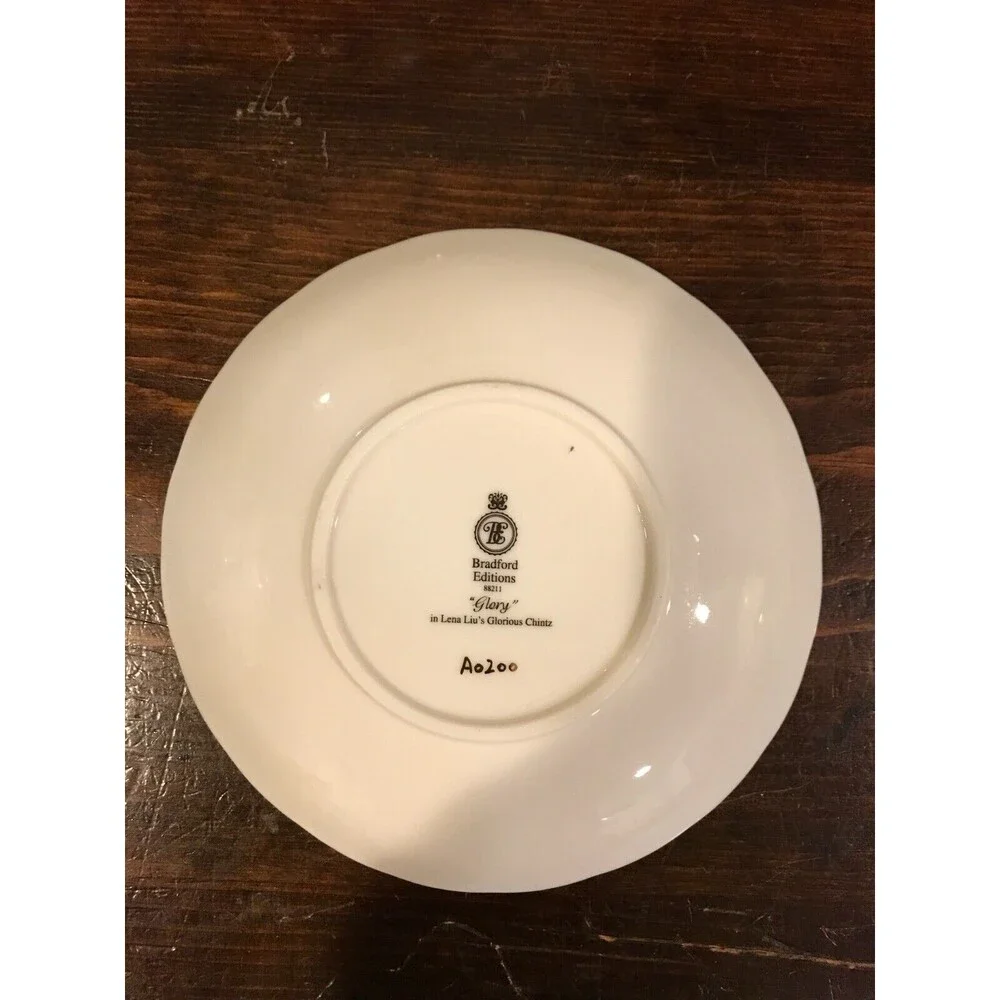 Bradford Editions Lena Liu’s Glorious Chintz - “GLORY” Teacup, Saucer & Spoon